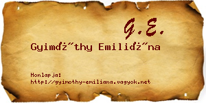 Gyimóthy Emiliána névjegykártya